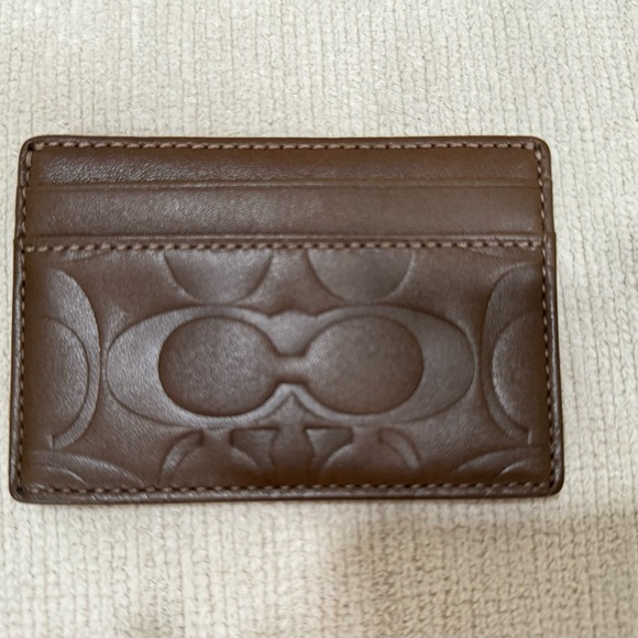 Brown Leather Card Holder - Picture 2 of 3